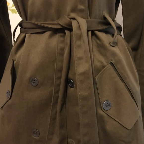 longline trench coat green size S - Picture 9 of 17
